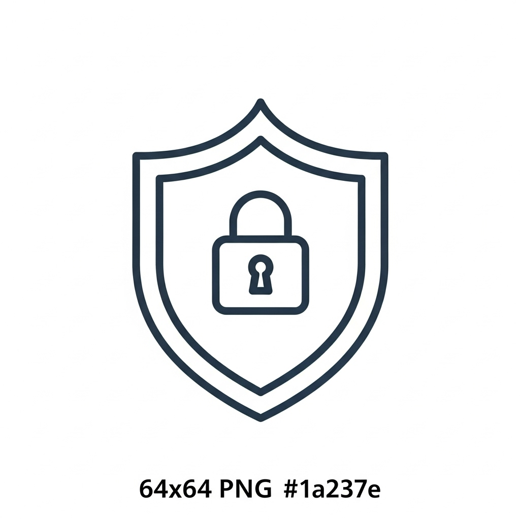 Security and privacy shield icon